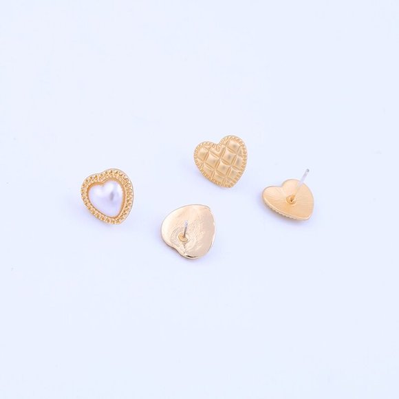 Puffed Pearl Gold Heart or Quilted Gold Heart - Picture 3 of 7